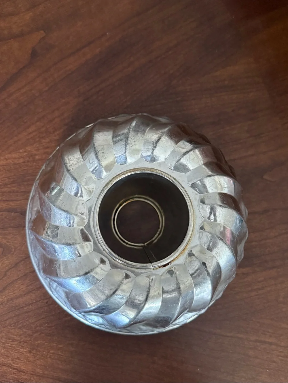 MCM Kaiser Bundt Pan West Germany Aluminum Fluted Cake Mold Jello Farmhouse 8.5”